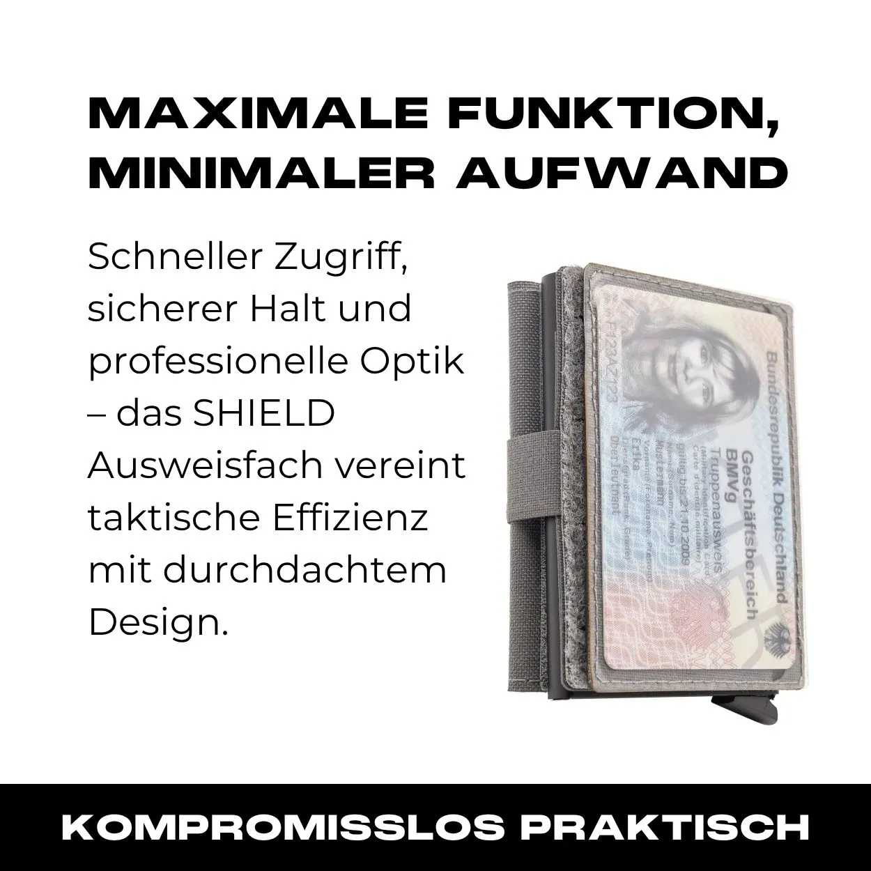 Ausweisfach mit Hakenklett in Wolfgrey - Image 10