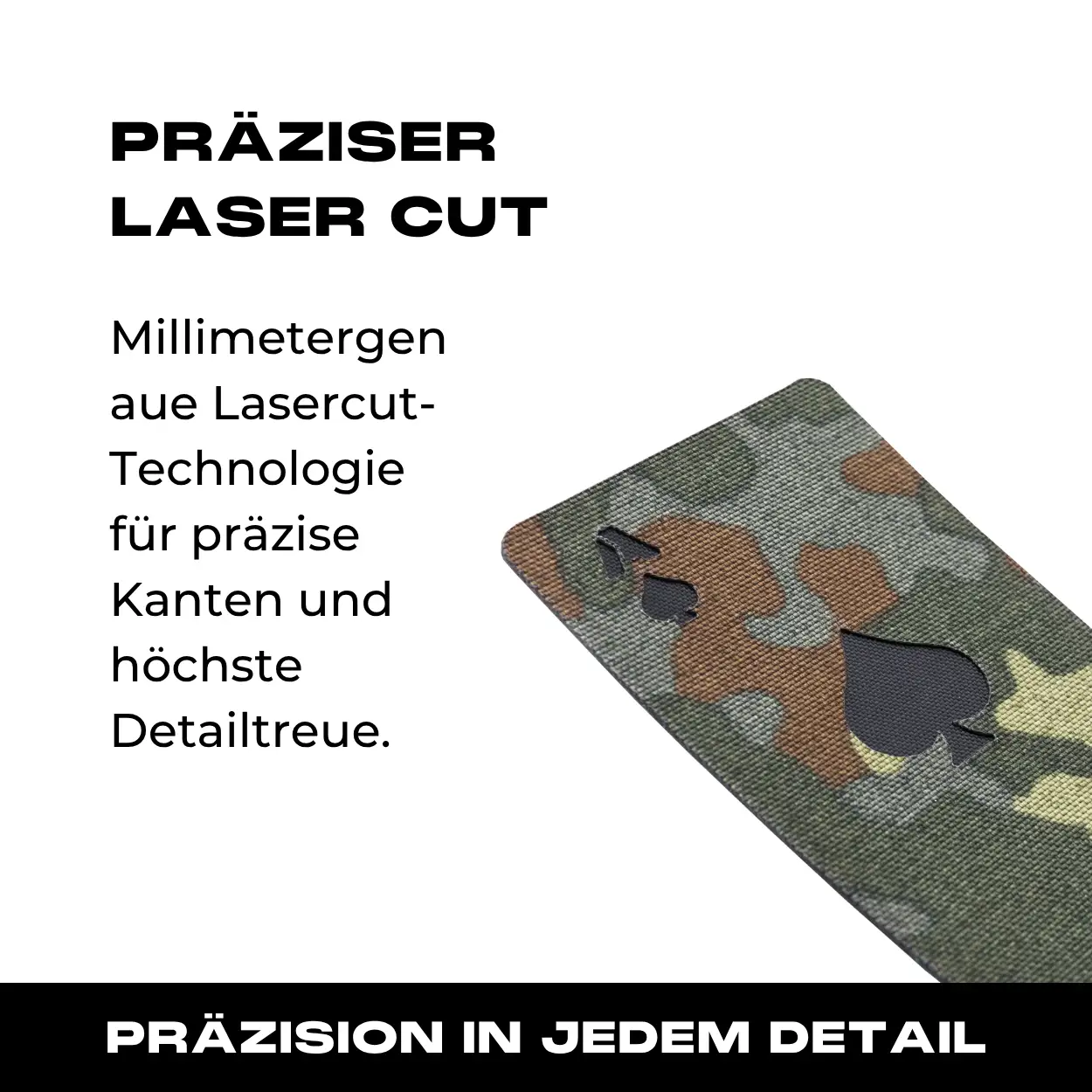 Lasercut Patch - Ace of Spades - 5 Farben Flecktarn - Image 2