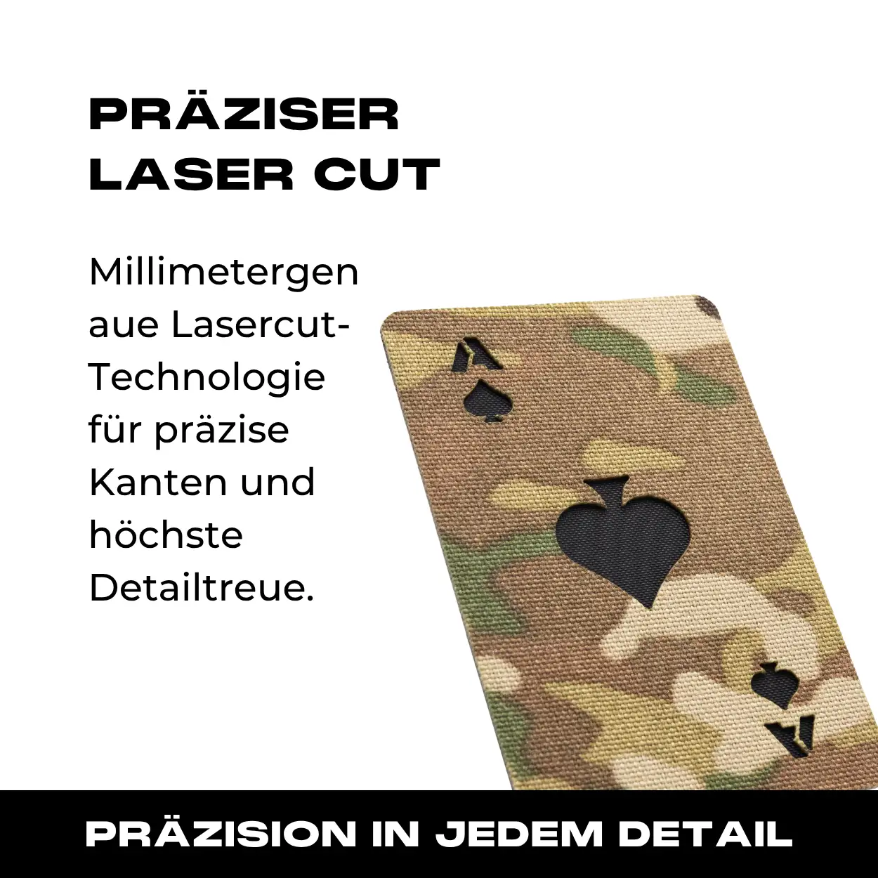 Lasercut Patch - Ace of Spades - Multicam Hell - Image 2