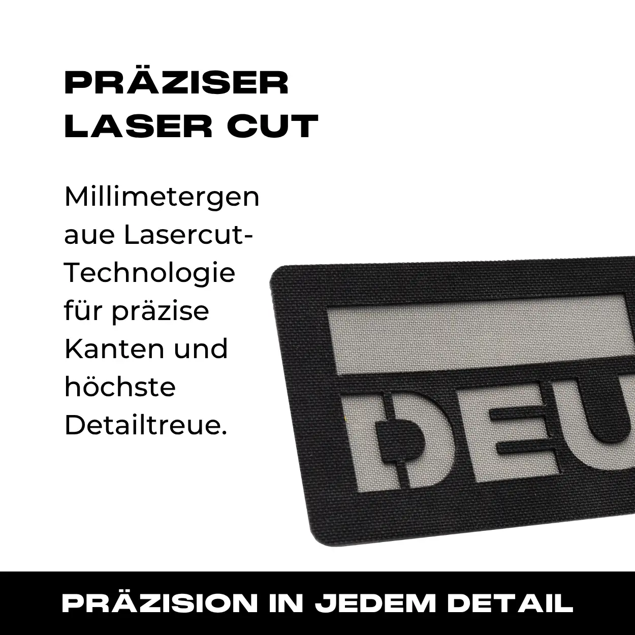 Lasercut Patch - DEU - Schwarz - Image 2