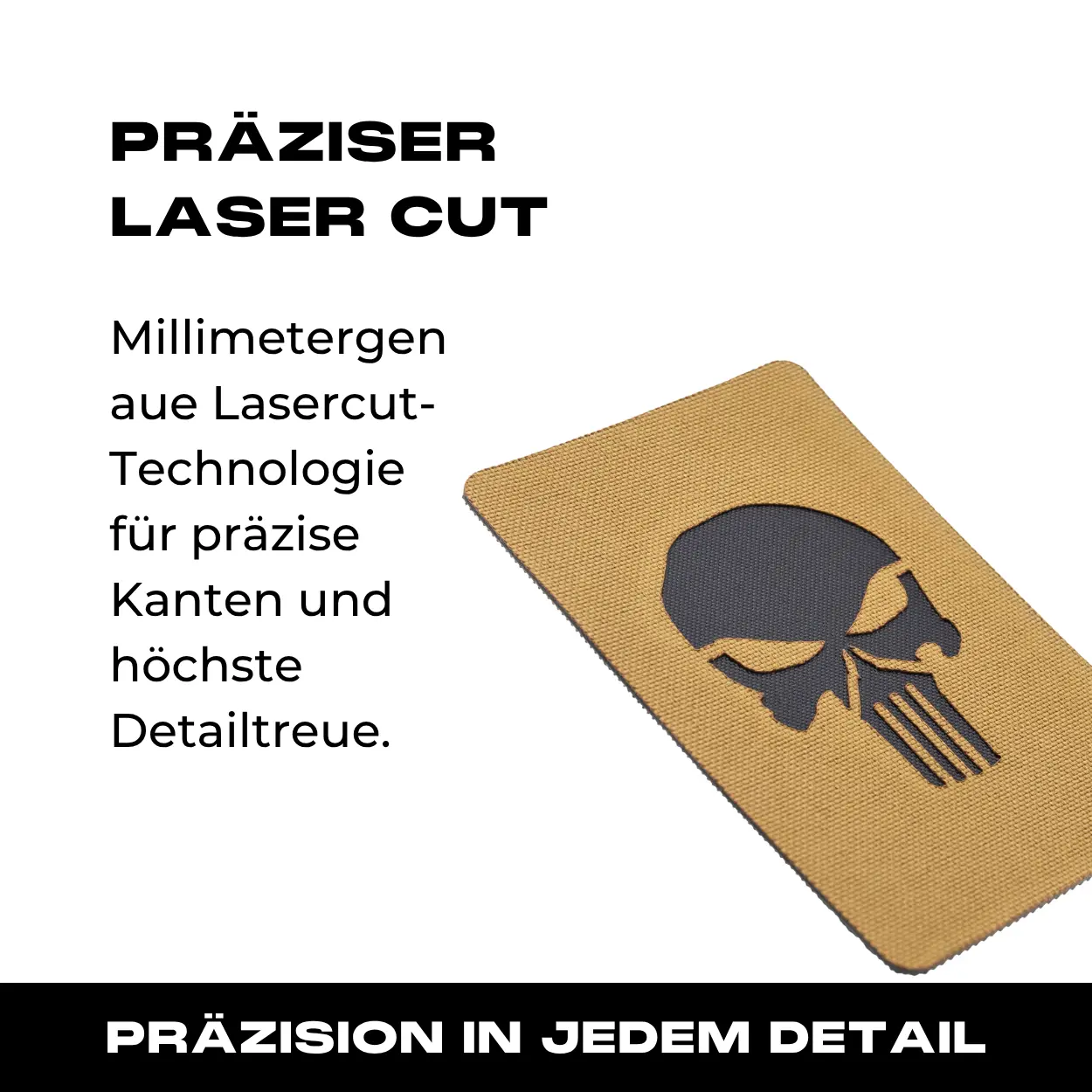 Lasercut Patch - Punisher - Coyote - Image 2