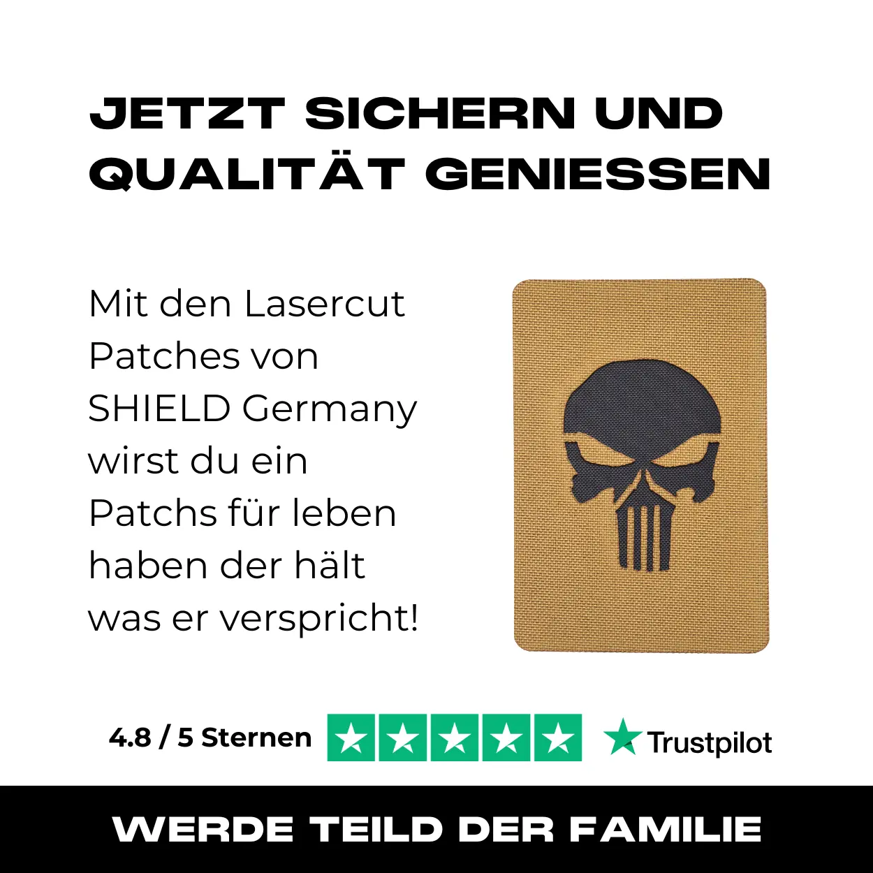 Lasercut Patch - Punisher - Coyote - Image 7
