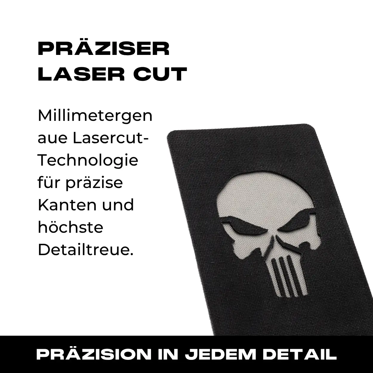 Lasercut Patch - Punisher - Schwarz - Image 2