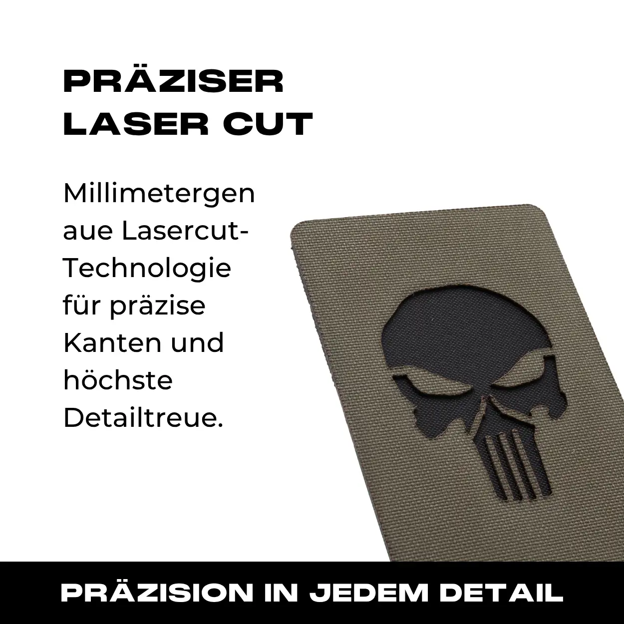 Lasercut Patch - Punisher - Steingrau Oliv - Image 2
