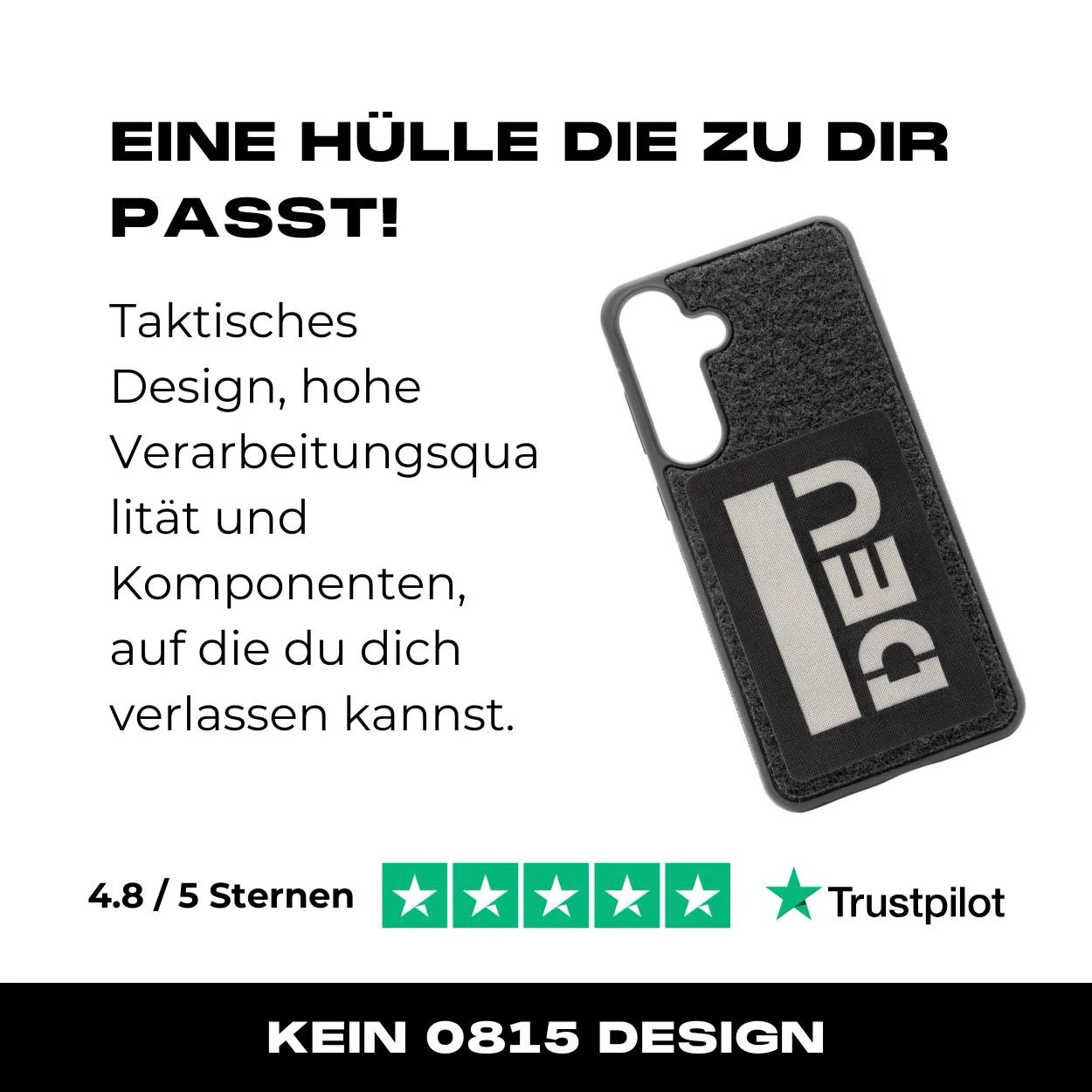 Tactical Case mit schwarzem Flauschklett - Samsung Galaxy S25 Reihe - Image 7
