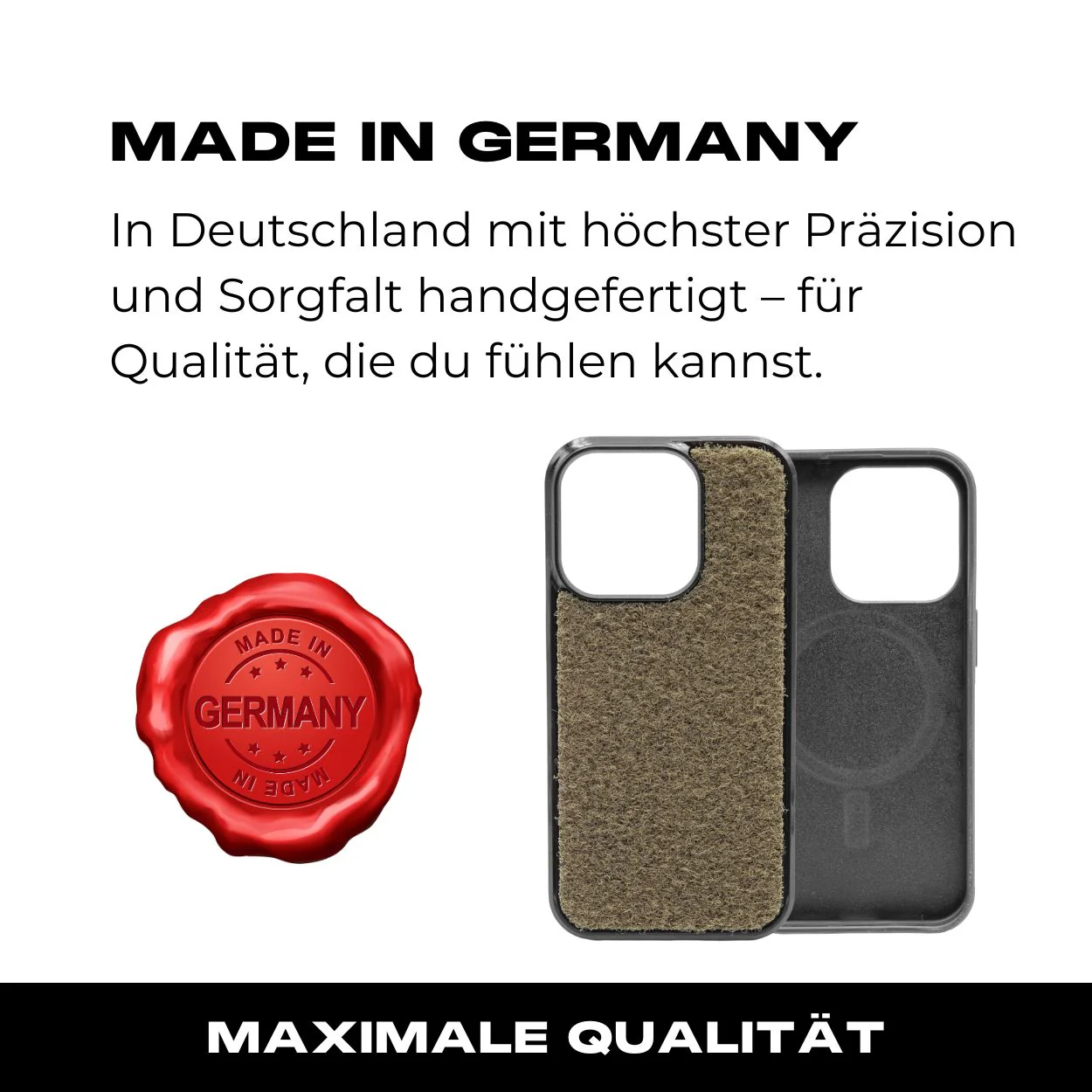 Tactical Case mit Steingrau Oliv Flauschklett - iPhone 14 Reihe - Image 6
