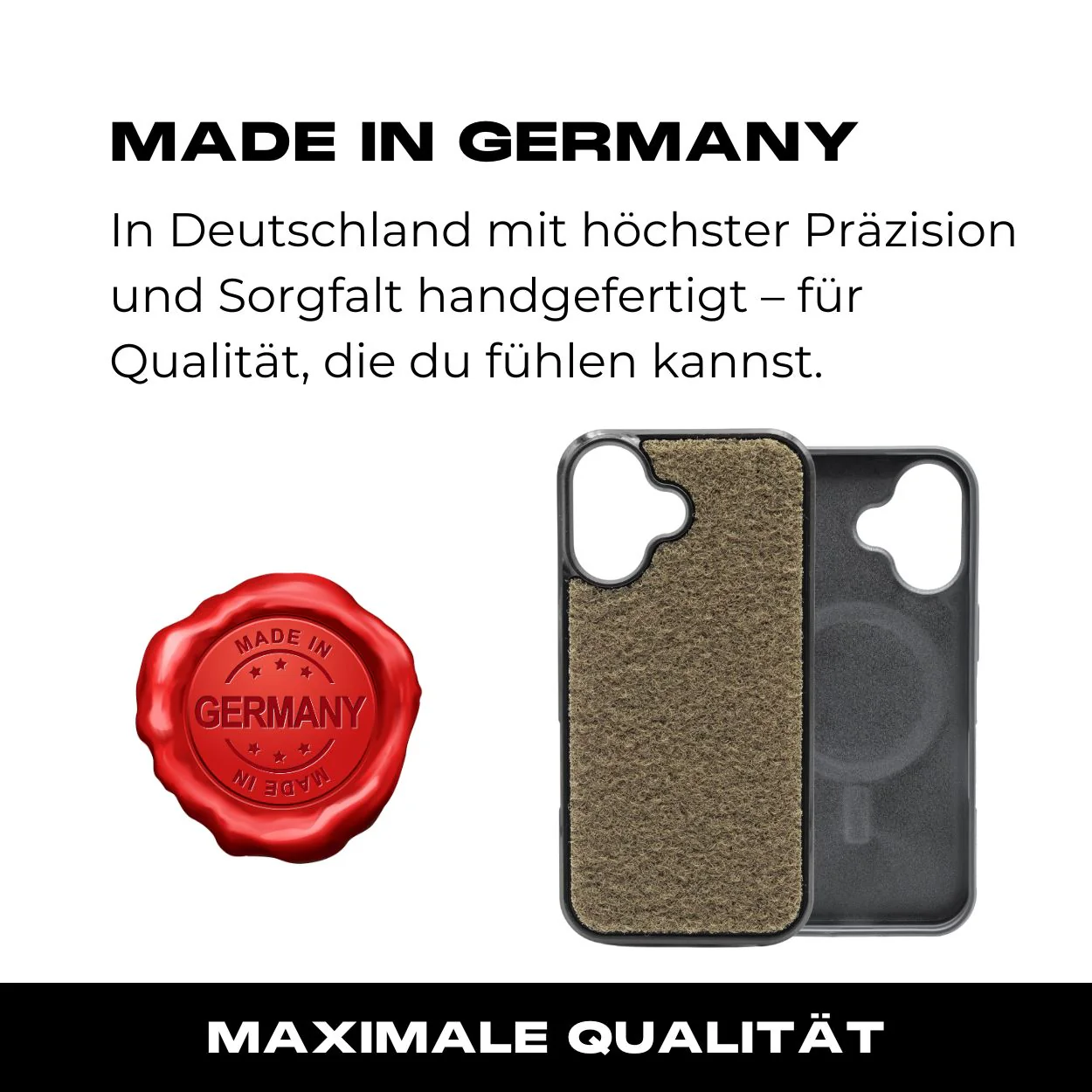 Tactical Case mit Steingrau Oliv Flauschklett - iPhone 16 Reihe - Image 6