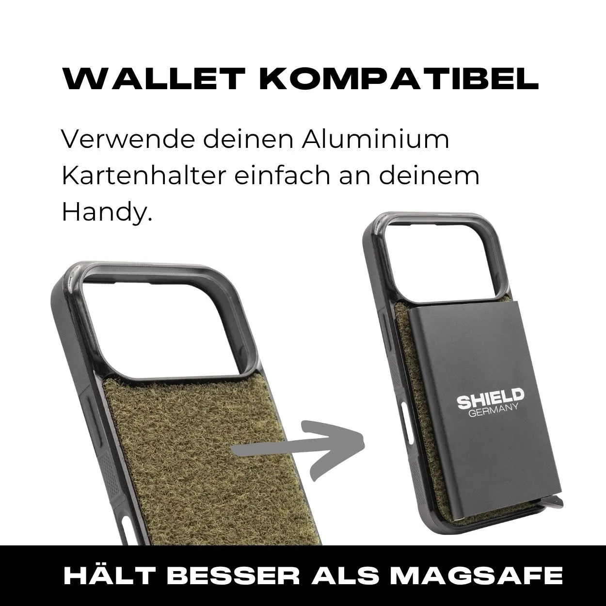 Tactical Case mit Steingrau Oliv Flauschklett - iPhone 17 Reihe - Image 5