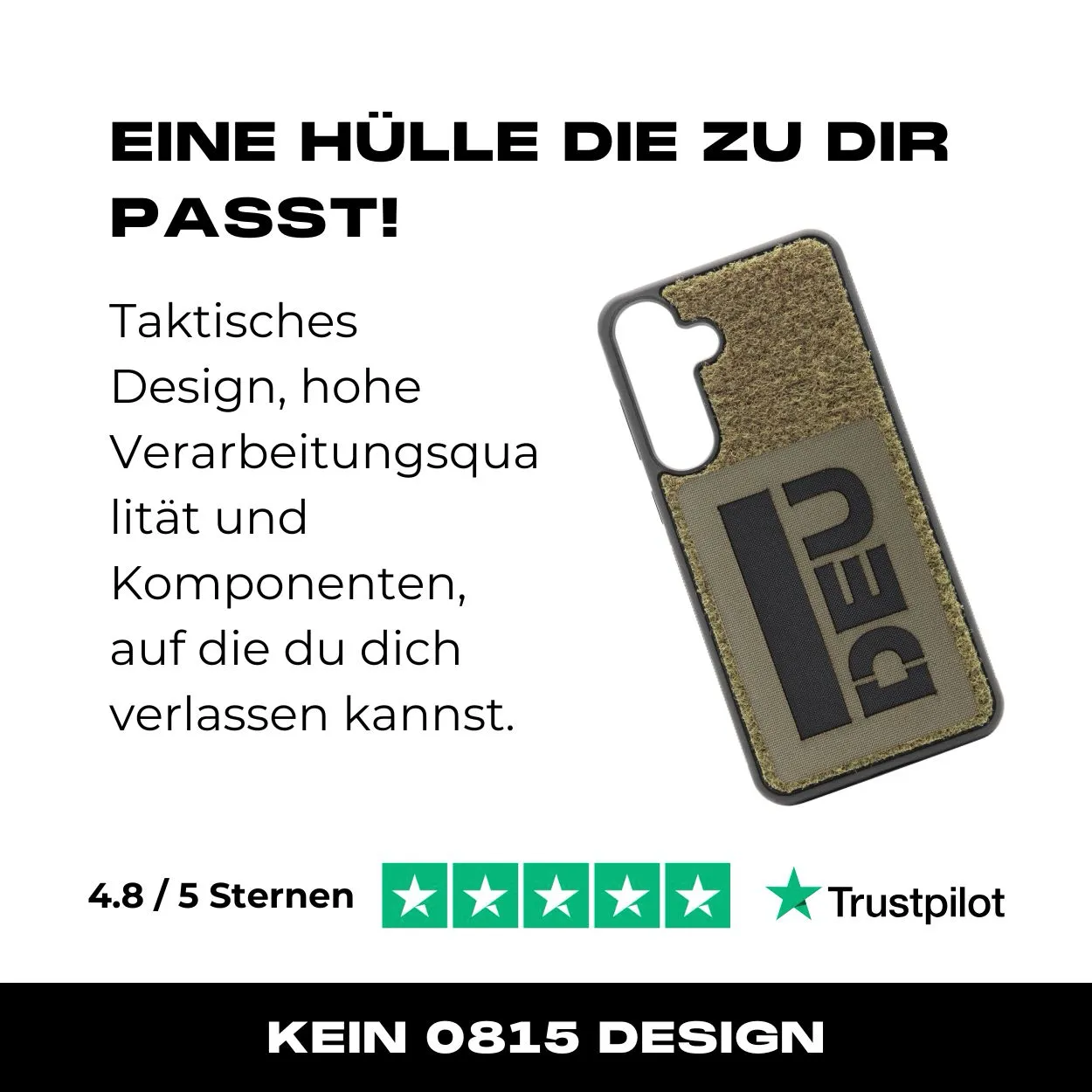 Tactical Case mit Steingrau Oliv Flauschklett - Samsung Galaxy S23 Reihe - Image 7