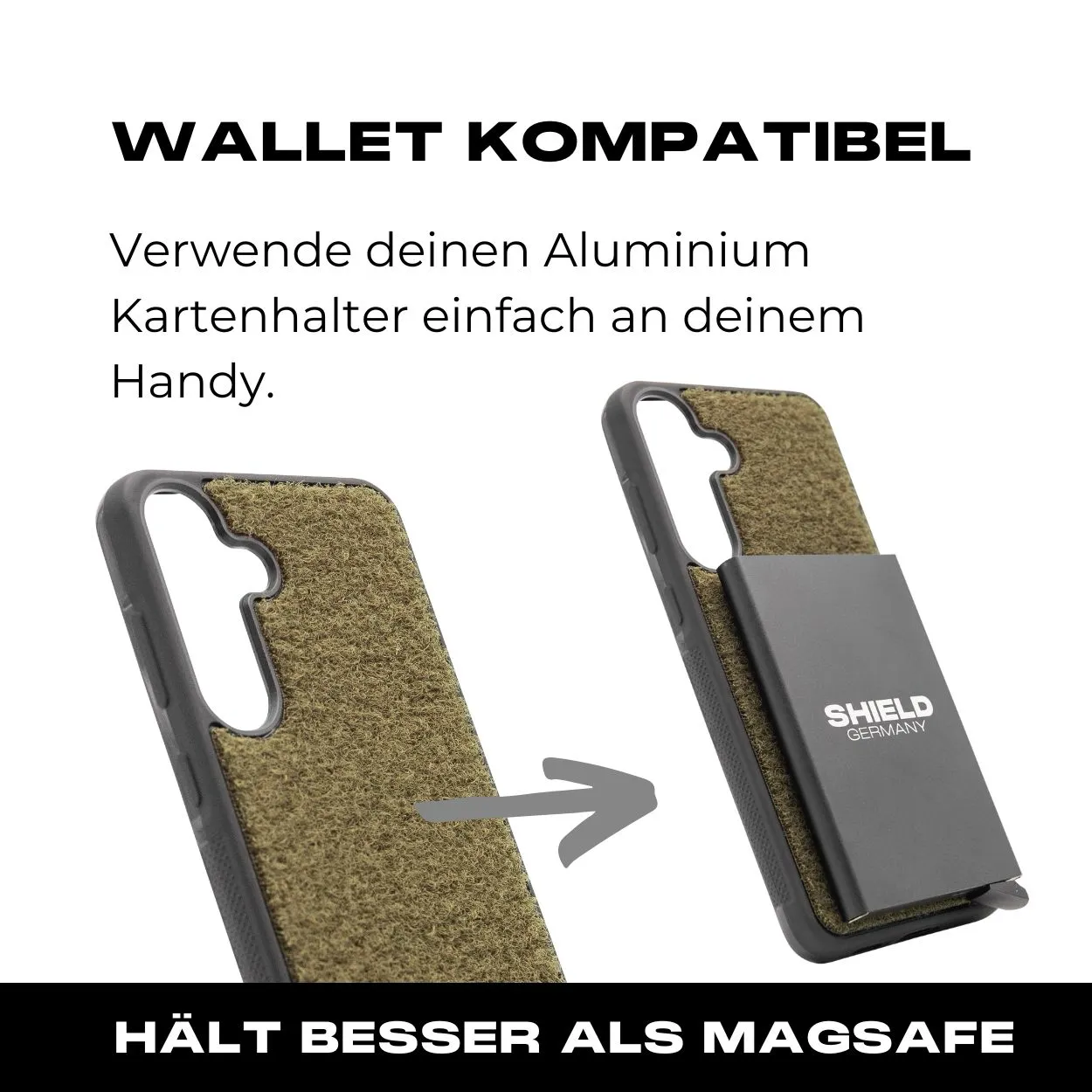 Tactical Case mit Steingrau Oliv Flauschklett - Samsung Galaxy S24 Reihe - Image 5
