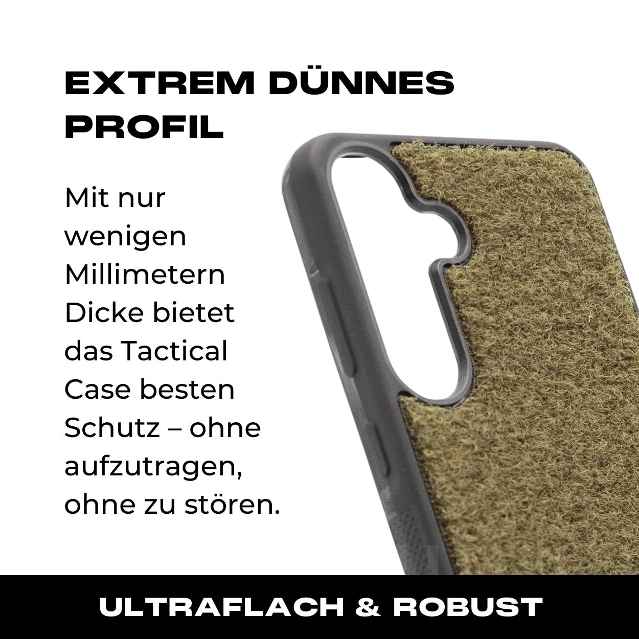 Tactical Case mit Steingrau Oliv Flauschklett - Samsung Galaxy S25 Reihe - Image 2